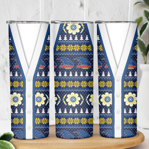 Adelaide Crows Football Christmas Skinny Tumbler Aboriginal Seamless Cardigan Inspired