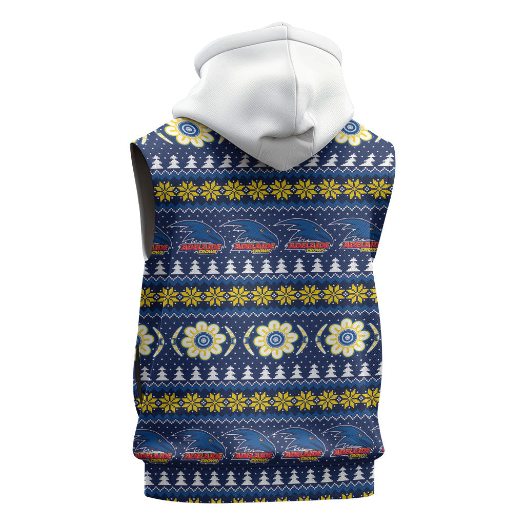 Adelaide Crows Football Christmas Sleeveless Zip Hoodie Aboriginal Seamless Cardigan Inspired