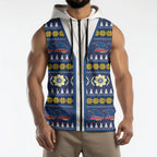 Adelaide Crows Football Christmas Sleeveless Zip Hoodie Aboriginal Seamless Cardigan Inspired