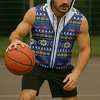 Adelaide Crows Football Christmas Sleeveless Zip Hoodie Aboriginal Seamless Cardigan Inspired