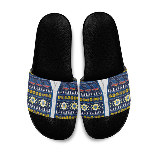 Adelaide Crows Football Christmas Slide Sandals Aboriginal Seamless Cardigan Inspired