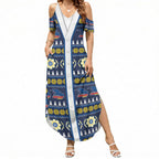 Adelaide Crows Football Christmas Summer Maxi Dress Aboriginal Seamless Cardigan Inspired