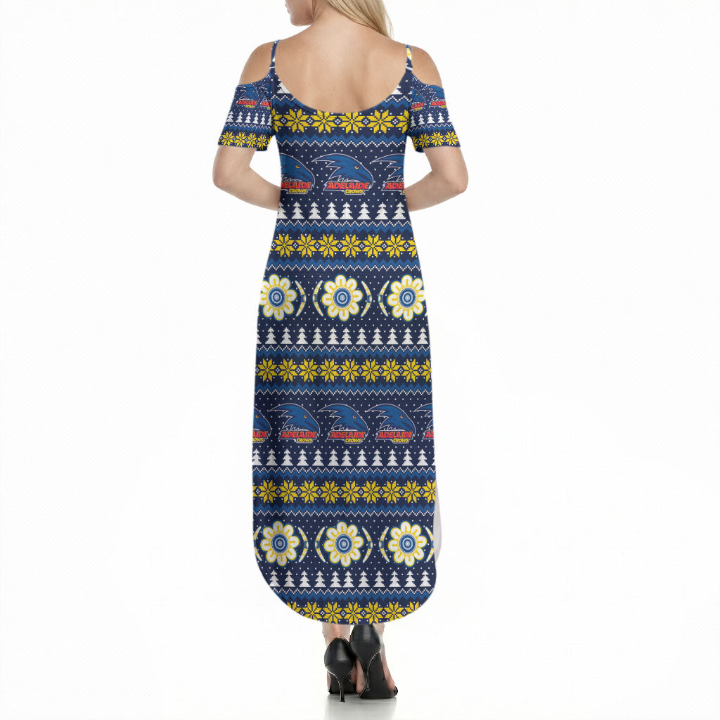Adelaide Crows Football Christmas Summer Maxi Dress Aboriginal Seamless Cardigan Inspired