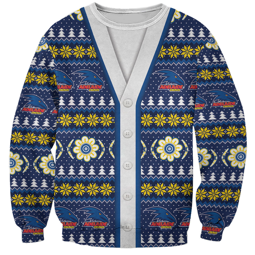 Adelaide Crows Football Christmas Sweatshirt Aboriginal Seamless Cardigan Inspired