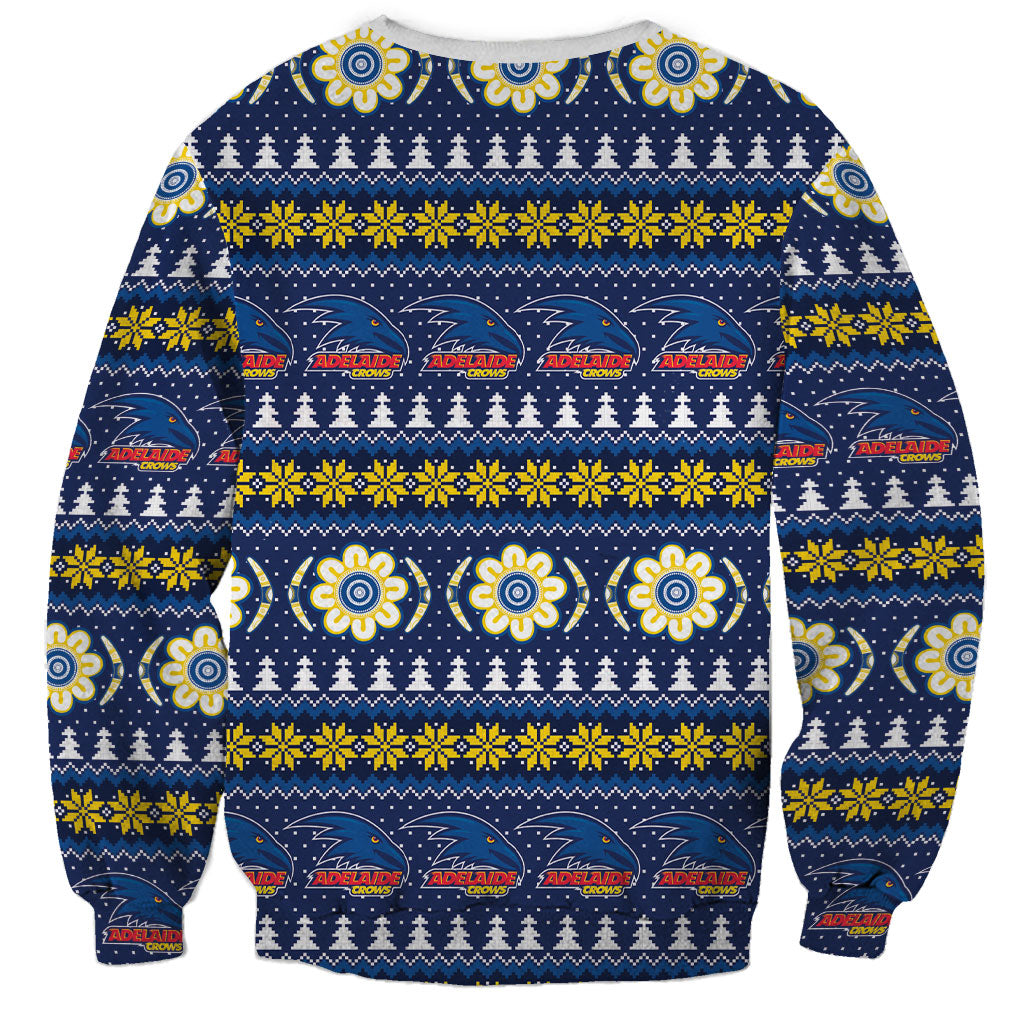 Adelaide Crows Football Christmas Sweatshirt Aboriginal Seamless Cardigan Inspired