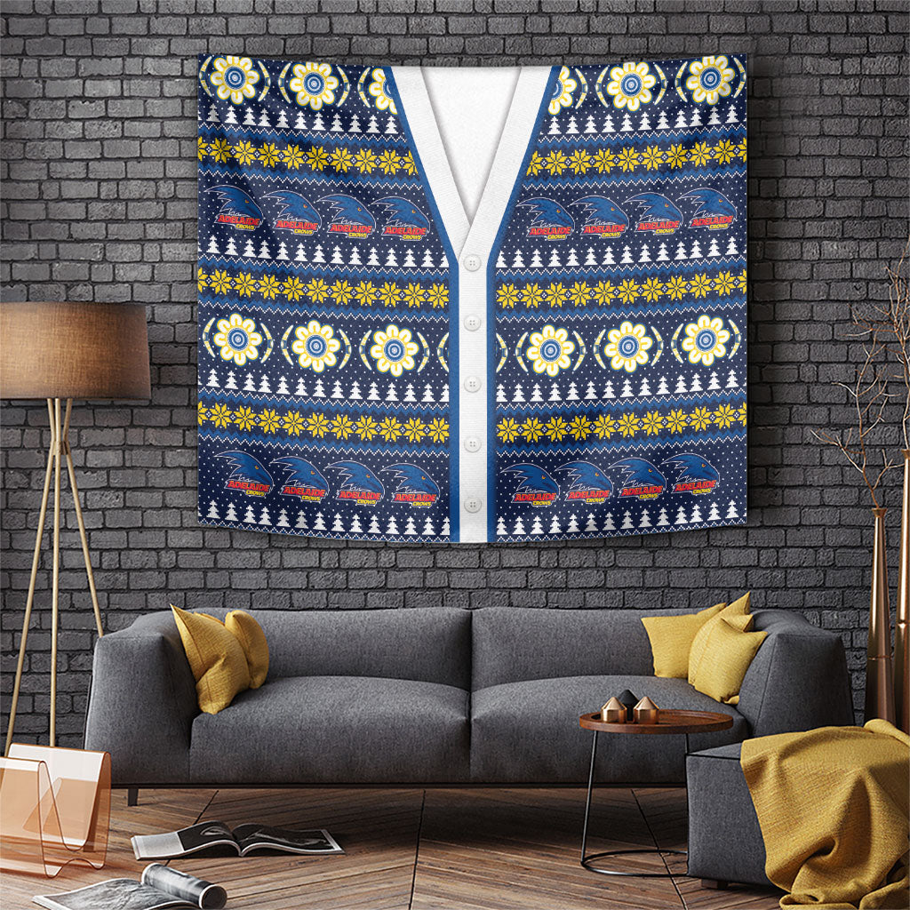 Adelaide Crows Football Christmas Tapestry Aboriginal Seamless Cardigan Inspired