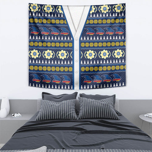 Adelaide Crows Football Christmas Tapestry Aboriginal Seamless Cardigan Inspired