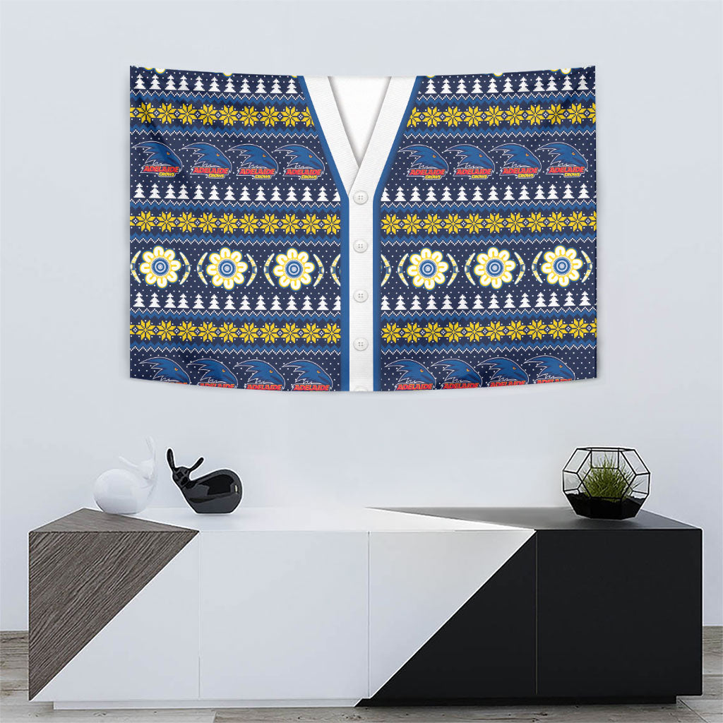 Adelaide Crows Football Christmas Tapestry Aboriginal Seamless Cardigan Inspired