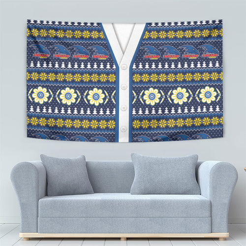 Adelaide Crows Football Christmas Tapestry Aboriginal Seamless Cardigan Inspired