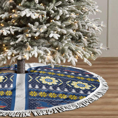 Adelaide Crows Football Christmas Tree Skirt Aboriginal Seamless Cardigan Inspired