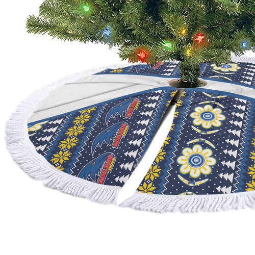 Adelaide Crows Football Christmas Tree Skirt Aboriginal Seamless Cardigan Inspired