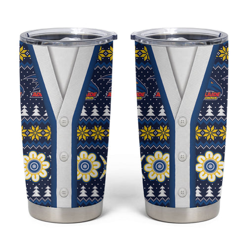 Adelaide Crows Football Christmas Tumbler Cup Aboriginal Seamless Cardigan Inspired