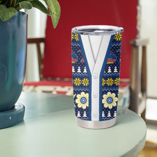 Adelaide Crows Football Christmas Tumbler Cup Aboriginal Seamless Cardigan Inspired