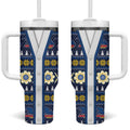 Adelaide Crows Football Christmas Tumbler With Handle Aboriginal Seamless Cardigan Inspired