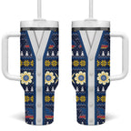 Adelaide Crows Football Christmas Tumbler With Handle Aboriginal Seamless Cardigan Inspired