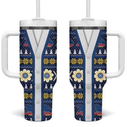 Adelaide Crows Football Christmas Tumbler With Handle Aboriginal Seamless Cardigan Inspired