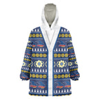 Adelaide Crows Football Christmas Wearable Blanket Hoodie Aboriginal Seamless Cardigan Inspired