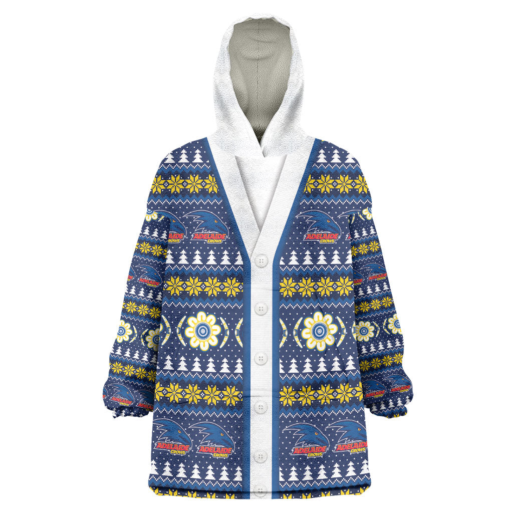 Adelaide Crows Football Christmas Wearable Blanket Hoodie Aboriginal Seamless Cardigan Inspired