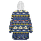 Adelaide Crows Football Christmas Wearable Blanket Hoodie Aboriginal Seamless Cardigan Inspired