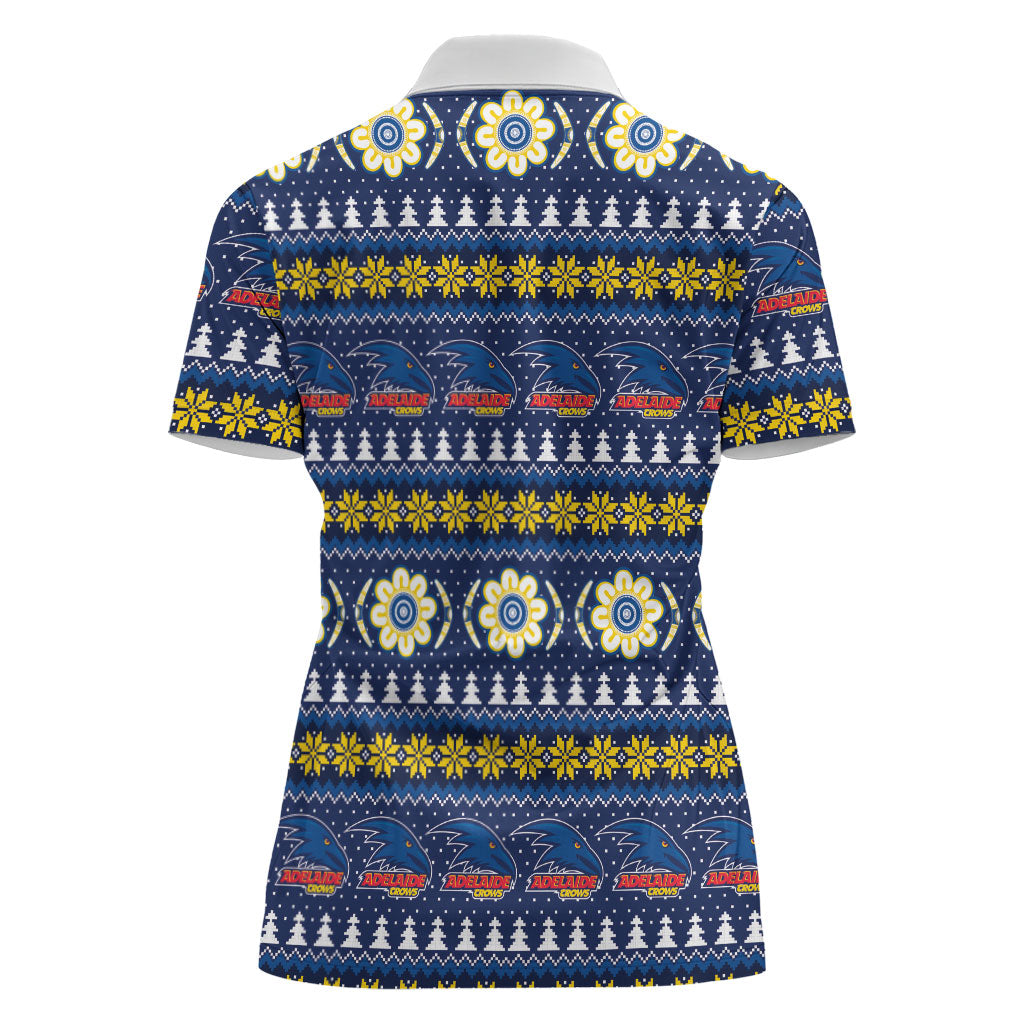 Adelaide Crows Football Christmas Women Polo Shirt Aboriginal Seamless Cardigan Inspired