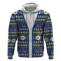 Adelaide Crows Football Christmas Zip Hoodie Aboriginal Seamless Cardigan Inspired