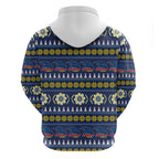Adelaide Crows Football Christmas Zip Hoodie Aboriginal Seamless Cardigan Inspired