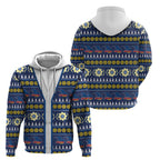 Adelaide Crows Football Christmas Zip Hoodie Aboriginal Seamless Cardigan Inspired