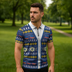 Adelaide Crows Football Christmas Zipper Polo Shirt Aboriginal Seamless Cardigan Inspired