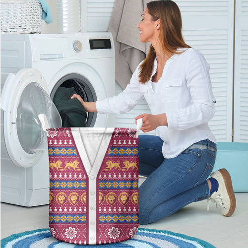 Brisbane Lions Football Christmas Laundry Basket Aboriginal Seamless Cardigan Inspired