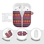 Brisbane Lions Football Christmas AirPods Case Aboriginal Seamless Cardigan Inspired