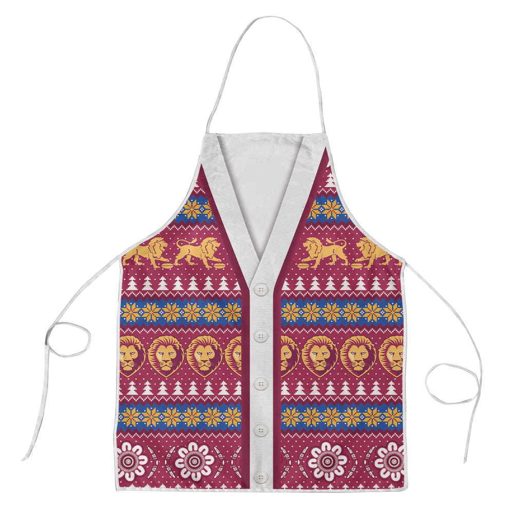 Brisbane Lions Football Christmas Apron Aboriginal Seamless Cardigan Inspired