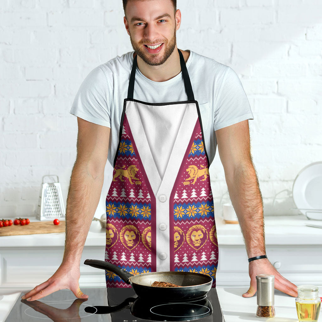 Brisbane Lions Football Christmas Apron Aboriginal Seamless Cardigan Inspired