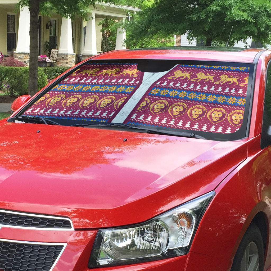 Brisbane Lions Football Christmas Auto Sun Shade Aboriginal Seamless Cardigan Inspired