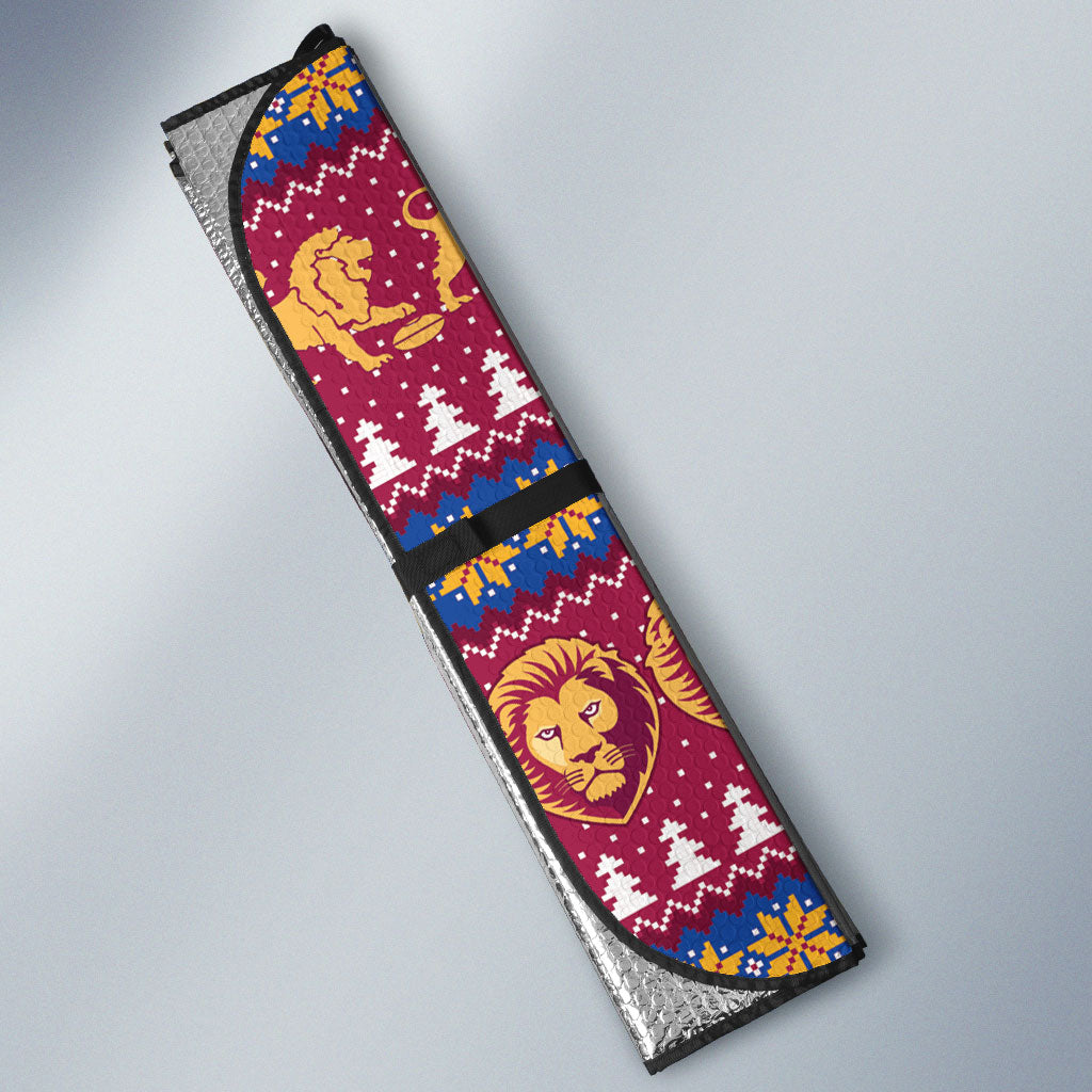 Brisbane Lions Football Christmas Auto Sun Shade Aboriginal Seamless Cardigan Inspired