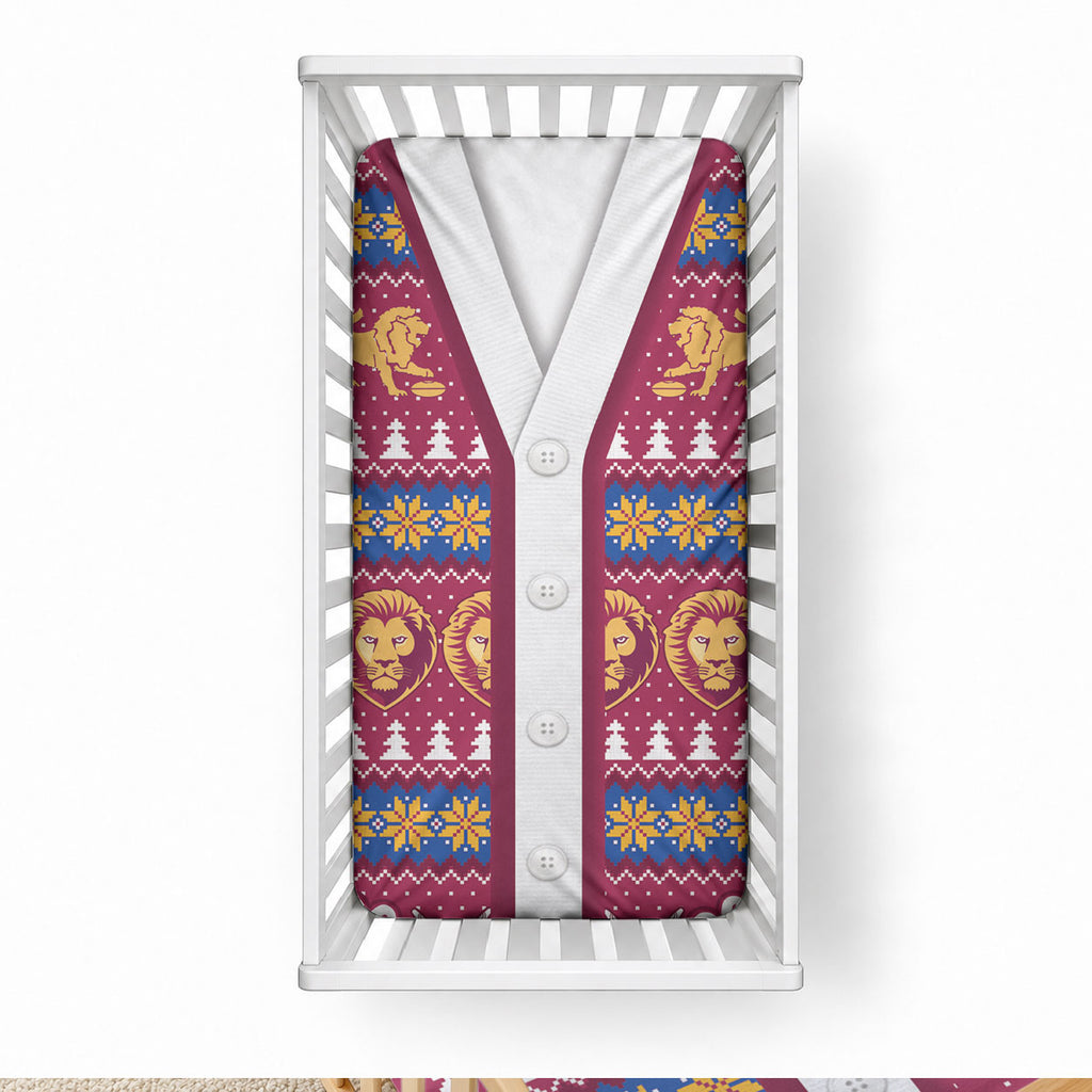 Brisbane Lions Football Christmas Baby Bed Cover Aboriginal Seamless Cardigan Inspired