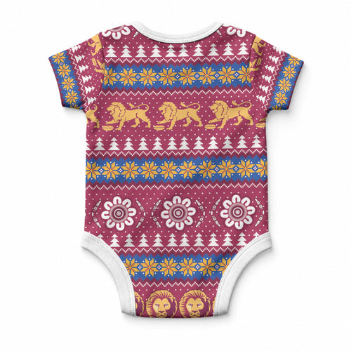 Brisbane Lions Football Christmas Baby Onesie Aboriginal Seamless Cardigan Inspired