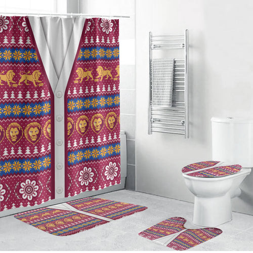 Brisbane Lions Football Christmas Bathroom Set Aboriginal Seamless Cardigan Inspired