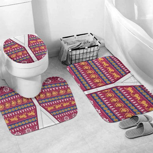 Brisbane Lions Football Christmas Bathroom Set Aboriginal Seamless Cardigan Inspired
