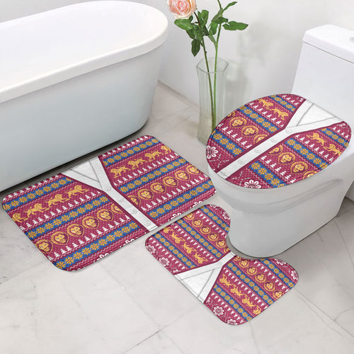 Brisbane Lions Football Christmas Bathroom Set Aboriginal Seamless Cardigan Inspired