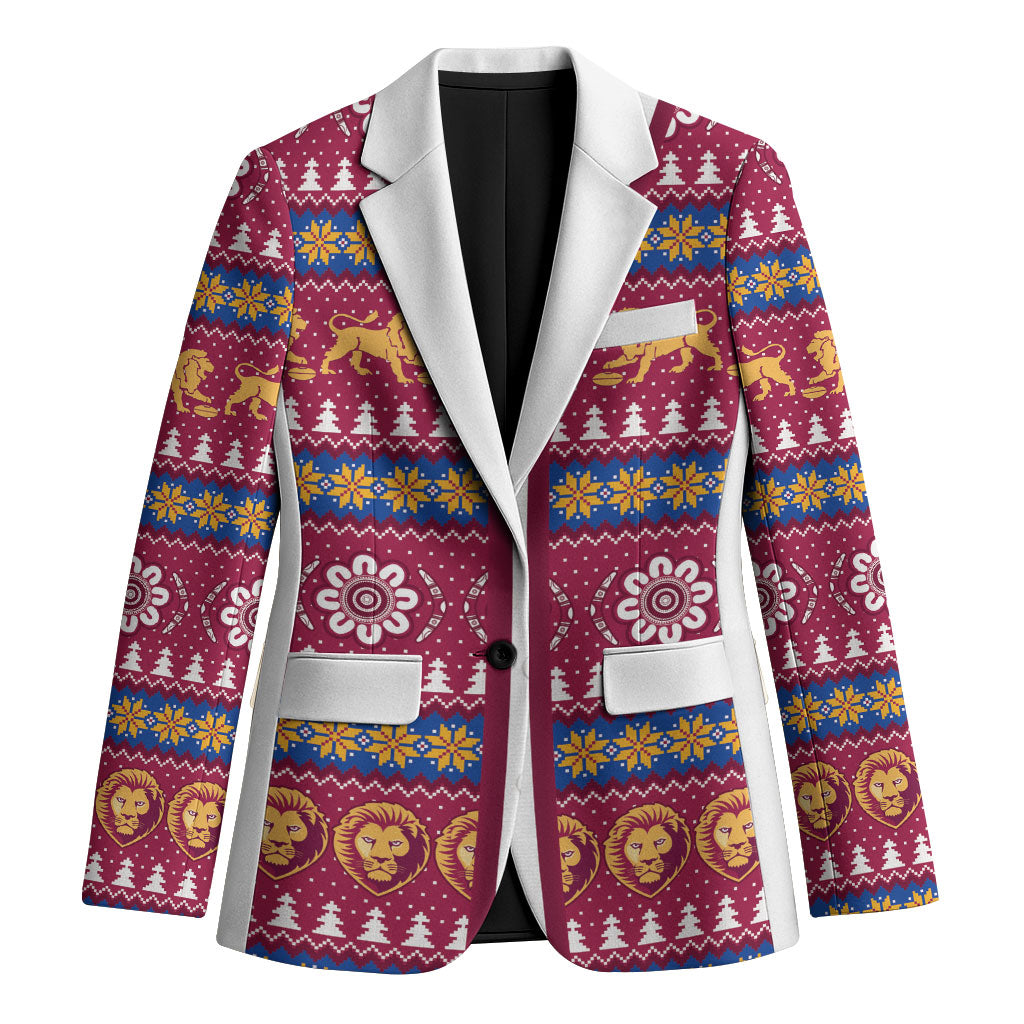 Brisbane Lions Football Christmas Blazer Aboriginal Seamless Cardigan Inspired