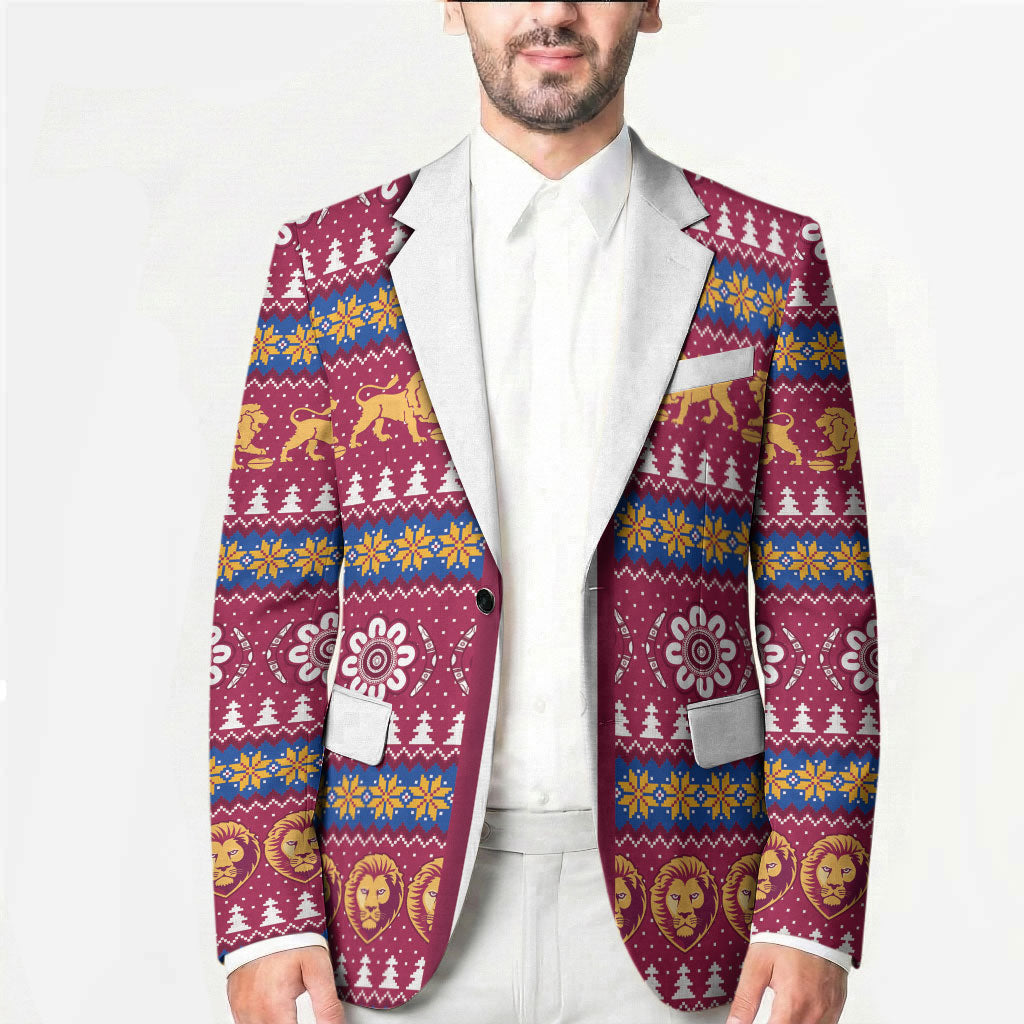 Brisbane Lions Football Christmas Blazer Aboriginal Seamless Cardigan Inspired