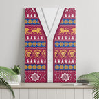 Brisbane Lions Football Christmas Canvas Wall Art Aboriginal Seamless Cardigan Inspired