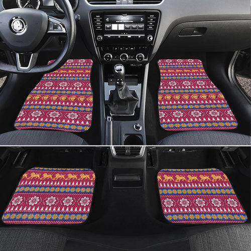 Brisbane Lions Football Christmas Car Mats Aboriginal Seamless Cardigan Inspired