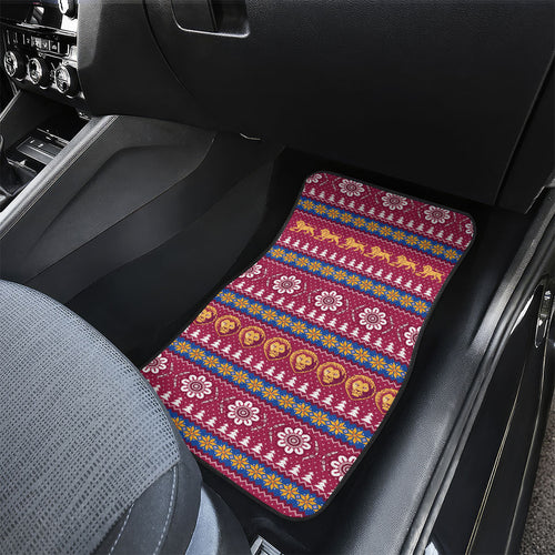 Brisbane Lions Football Christmas Car Mats Aboriginal Seamless Cardigan Inspired