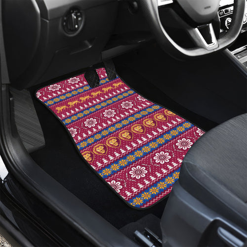 Brisbane Lions Football Christmas Car Mats Aboriginal Seamless Cardigan Inspired