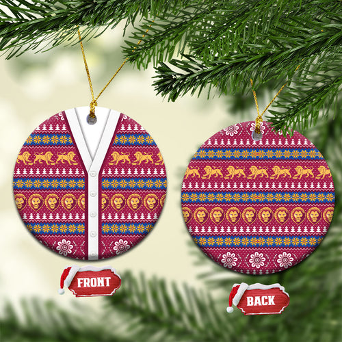 Brisbane Lions Football Christmas Ceramic Ornament Aboriginal Seamless Cardigan Inspired