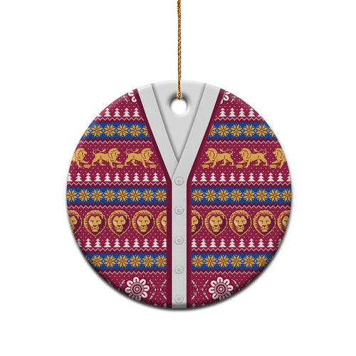 Brisbane Lions Football Christmas Ceramic Ornament Aboriginal Seamless Cardigan Inspired