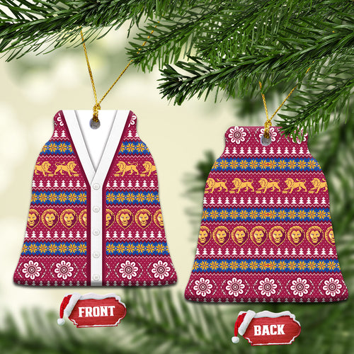 Brisbane Lions Football Christmas Ceramic Ornament Aboriginal Seamless Cardigan Inspired