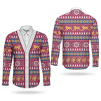 Brisbane Lions Football Christmas Couples Matching Mermaid Dress and Long Sleeve Button Shirt Aboriginal Seamless Cardigan Inspired