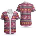 Brisbane Lions Football Christmas Couples Matching Puletasi and Hawaiian Shirt Aboriginal Seamless Cardigan Inspired